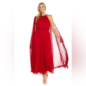 NWT R&M Richards Chiffon Dress Red Size 6